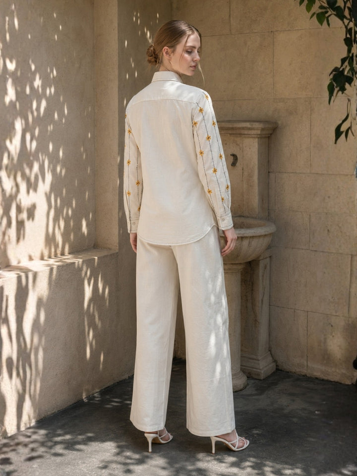 Molly daisy embroidery cotton co-ord set