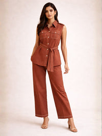 Akshara cadmium cotton co-ord set