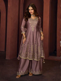Haniya periwinkle full work Gharara set