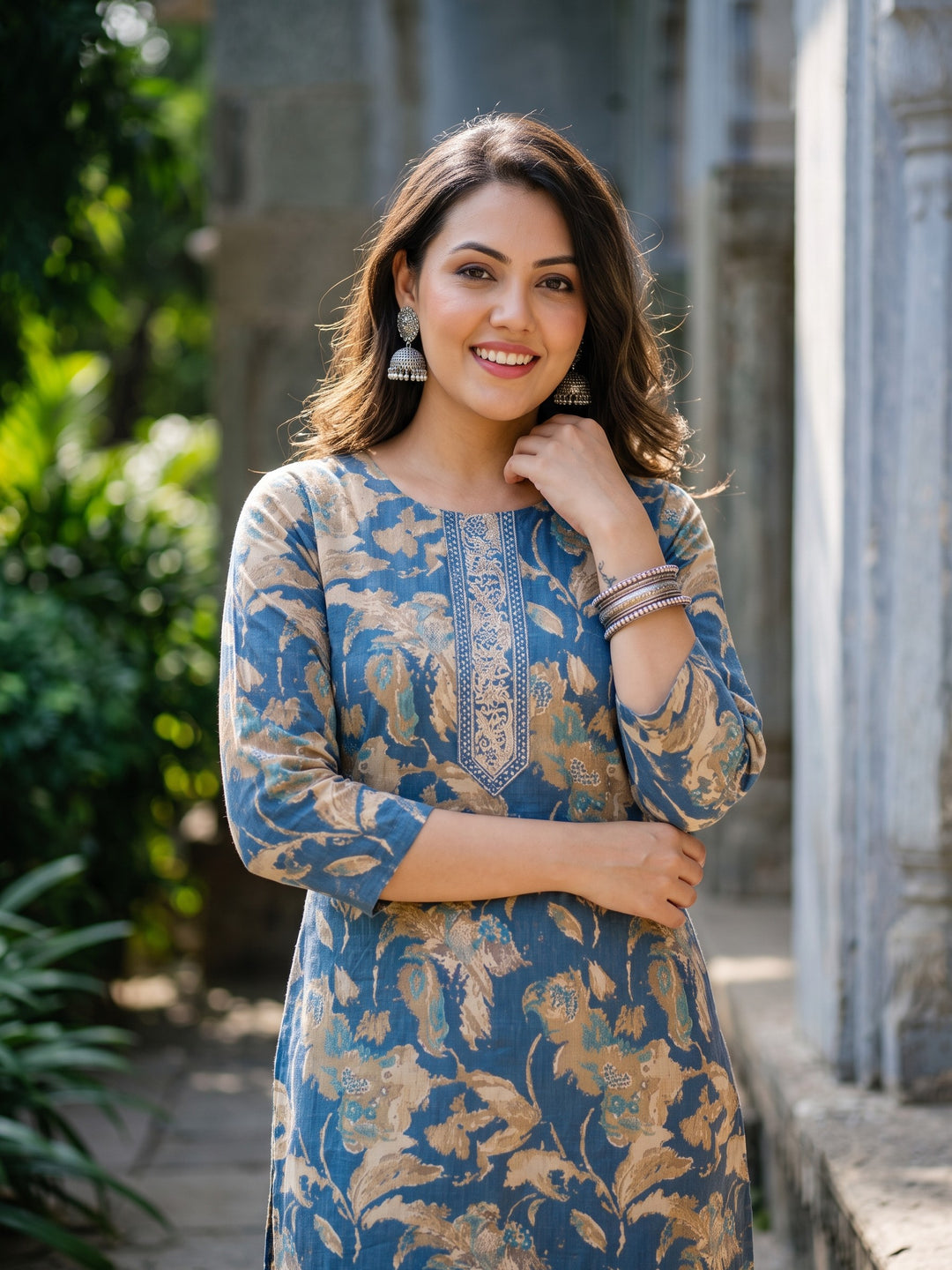 Varisha Slate Printed Kurti