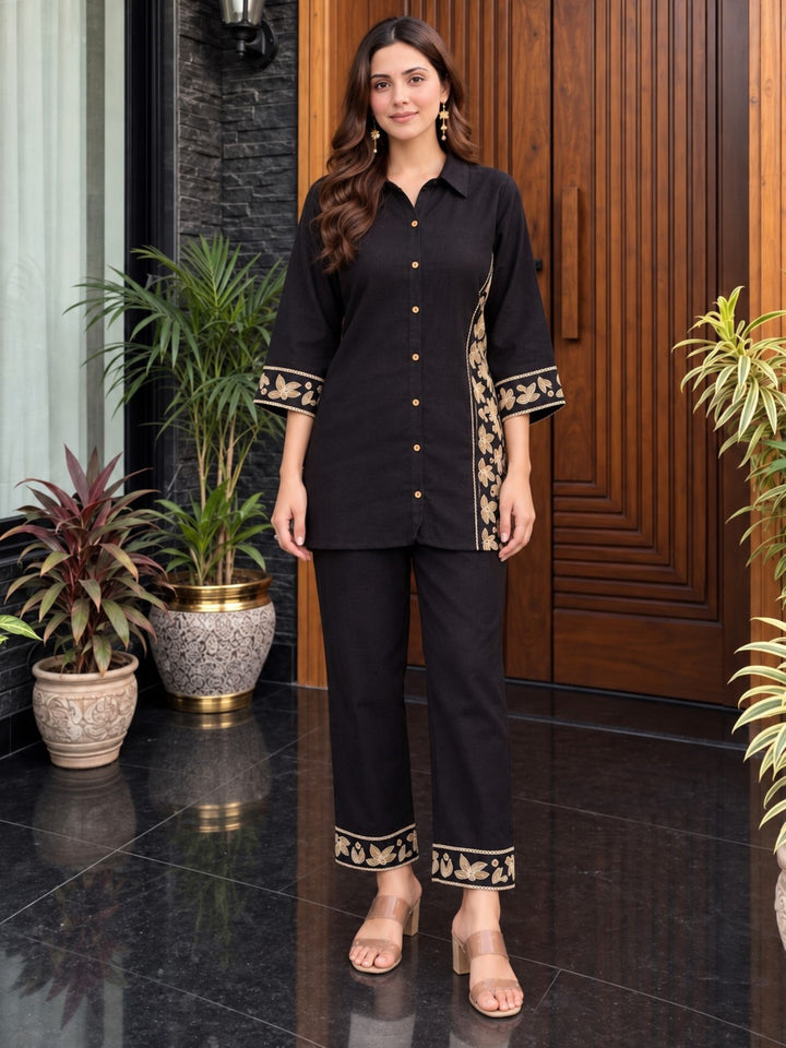 Viyona Jet Embroidered Co-ord Set
