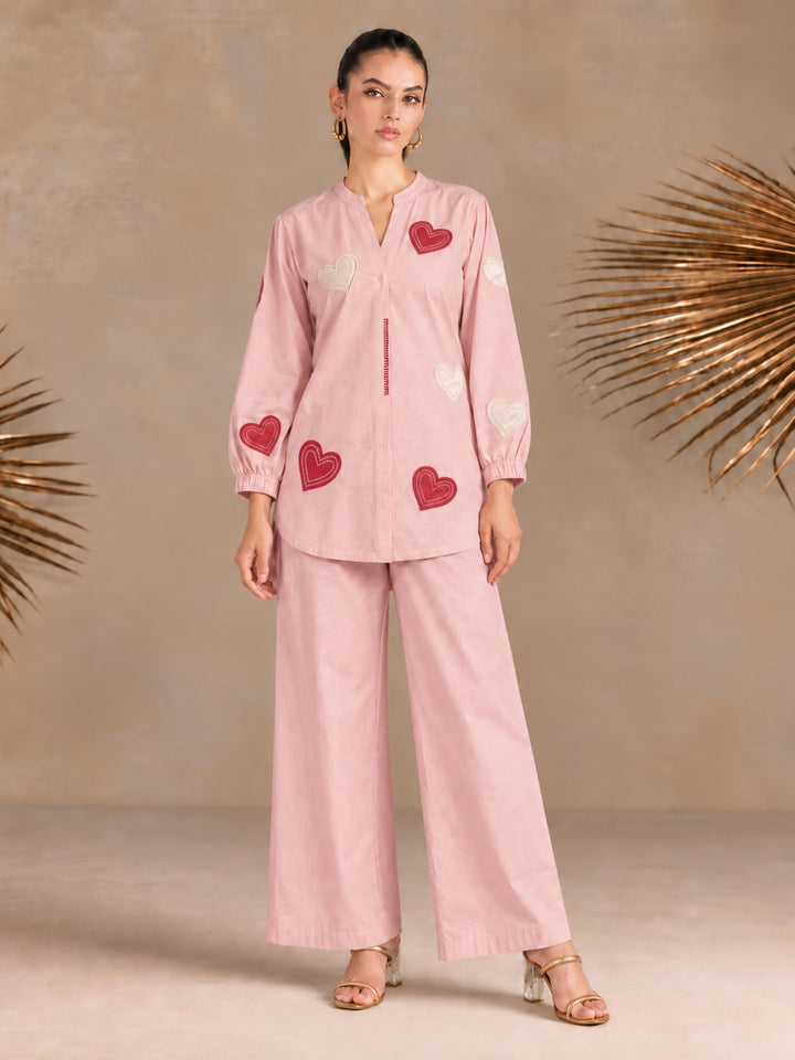 Wespret Softpink applique cotton co-ord set