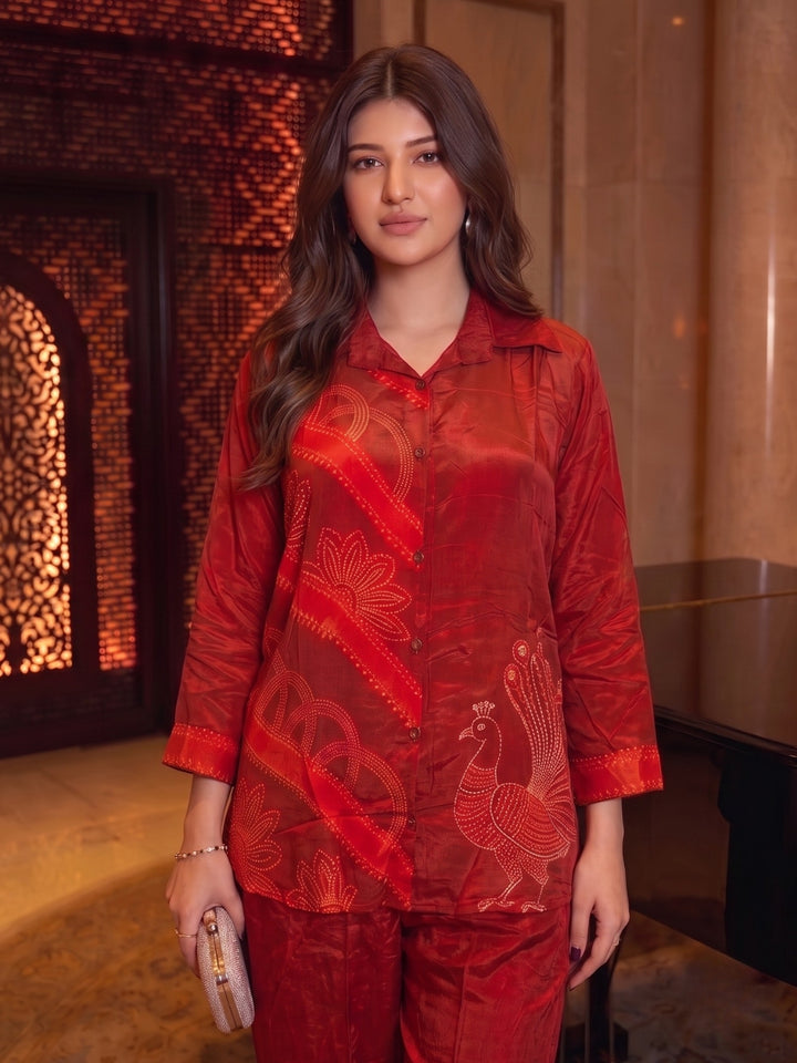 Wespret Vermi Printed Work Co-Or Set