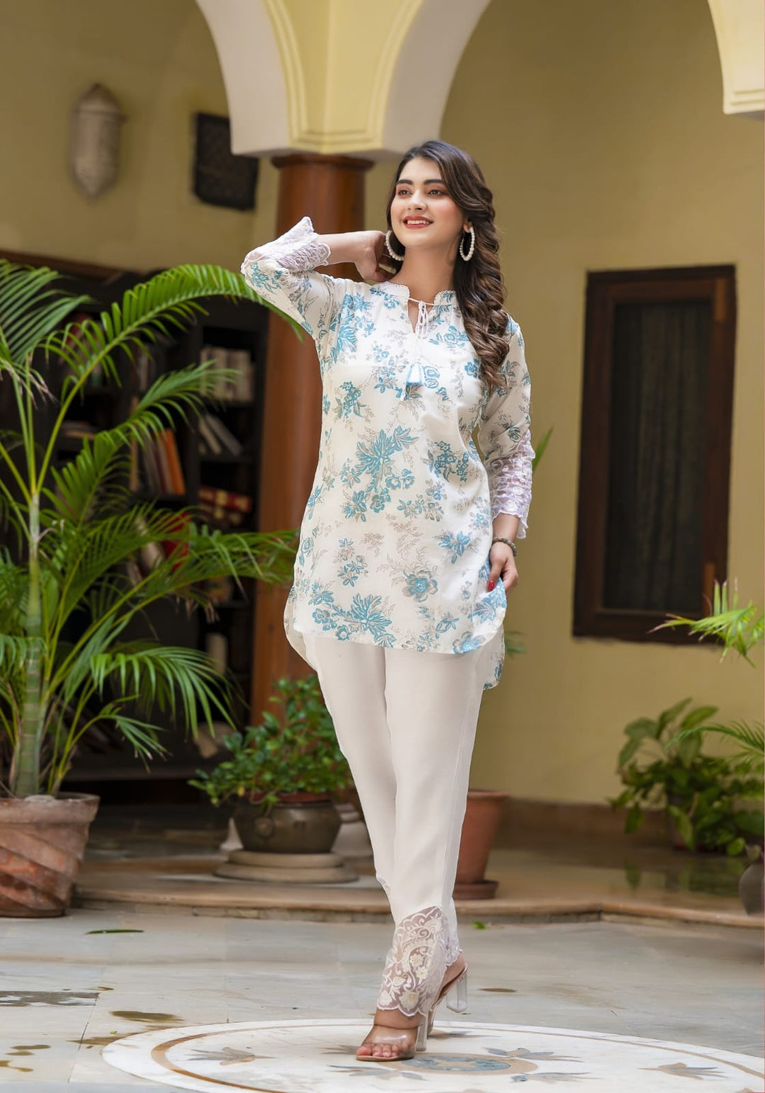 Kavita Azure Cotton Co-ord Set