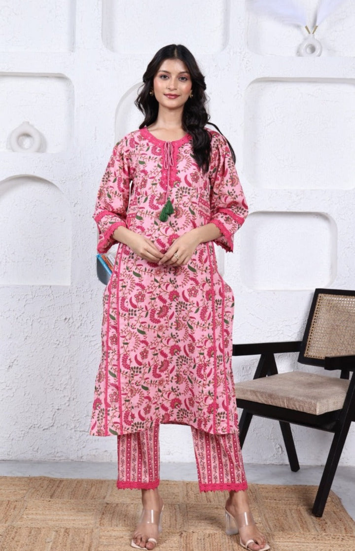 Masumi Tulip Cotton Kurta Pant Set