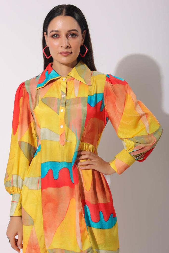Darly Yellow Vibrant Co-ord Set