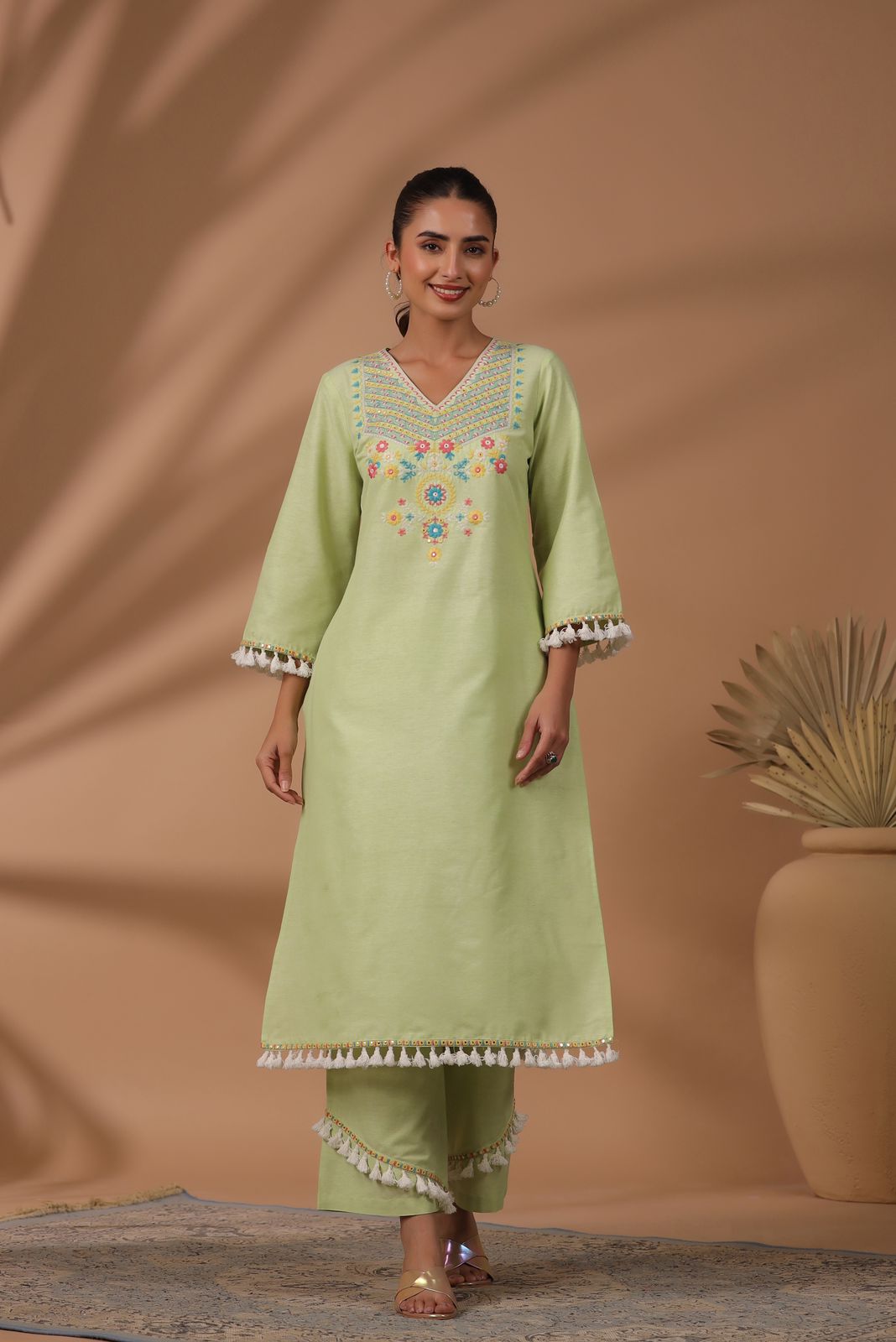 POONAM FERN COTTON SUIT SET