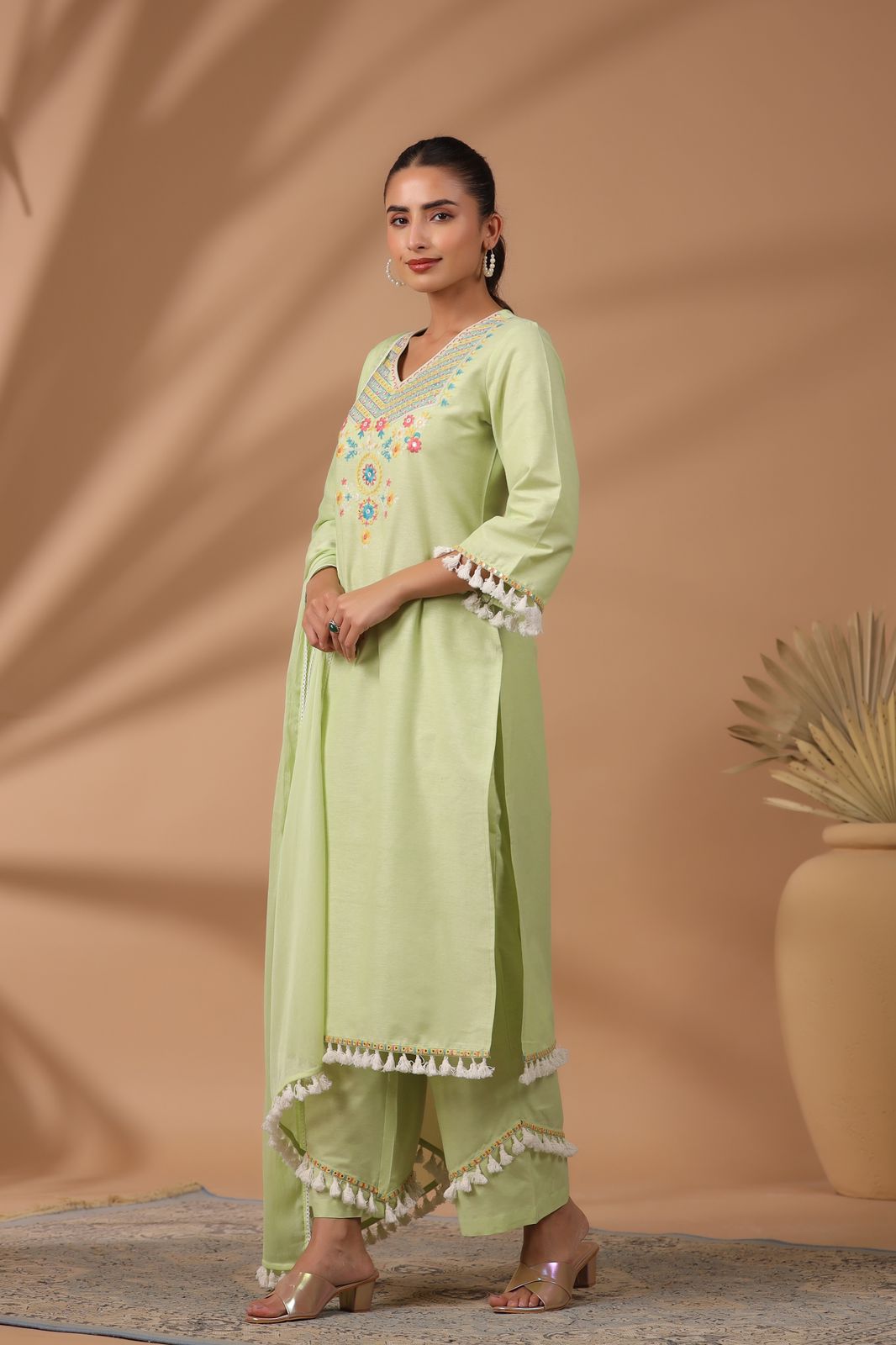 POONAM FERN COTTON SUIT SET