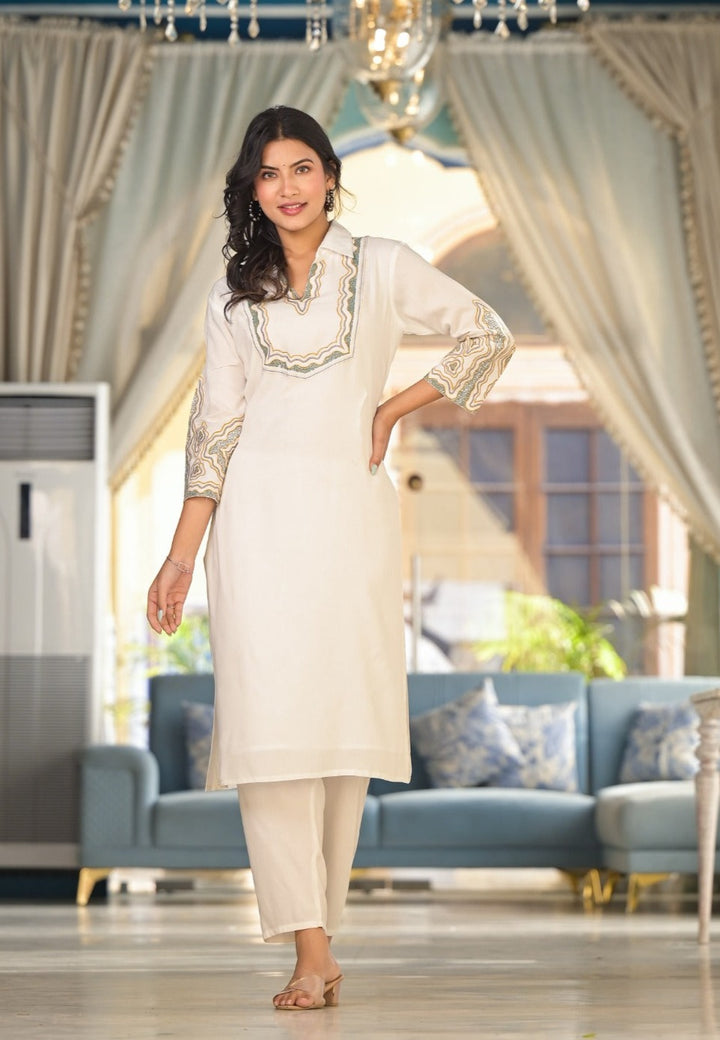 Vartika Angel Embroidered Kurta Pant Set