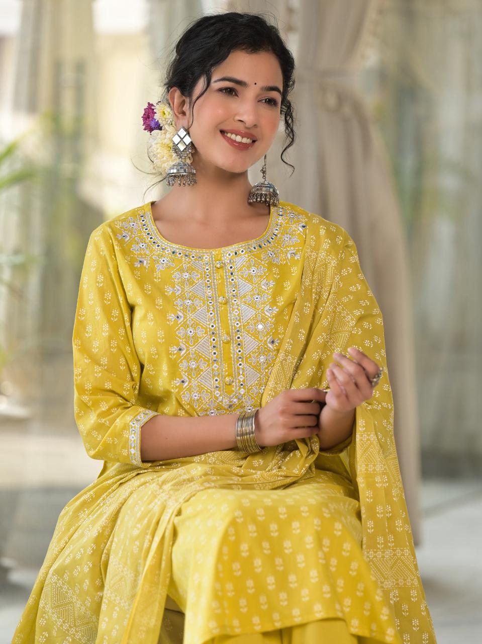 RADHYA SUNSHINE COTTON SUIT SET