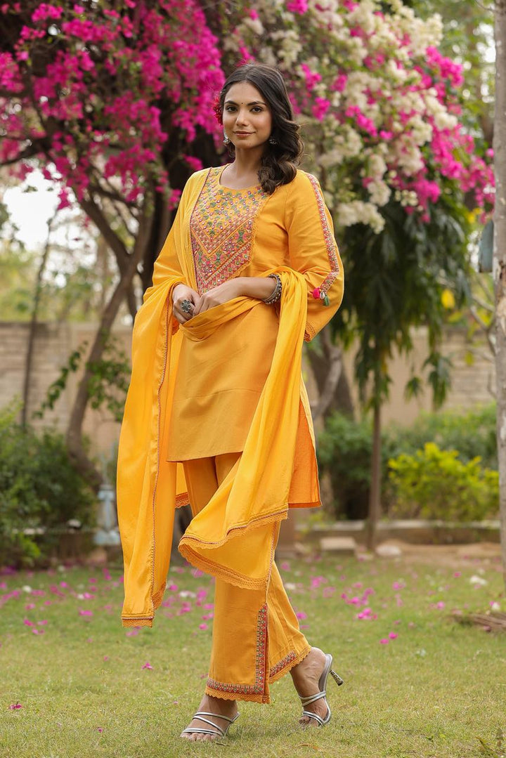 Jeena Sunflower Cotton Suit Set