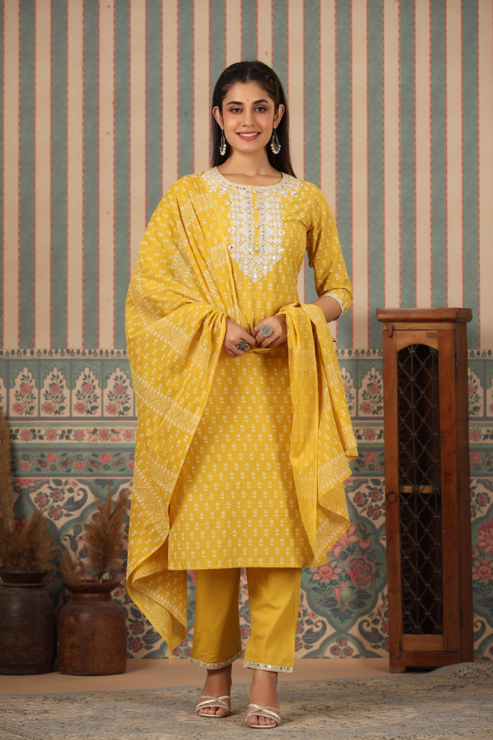 Radhya Sunshine Cotton Suit Set