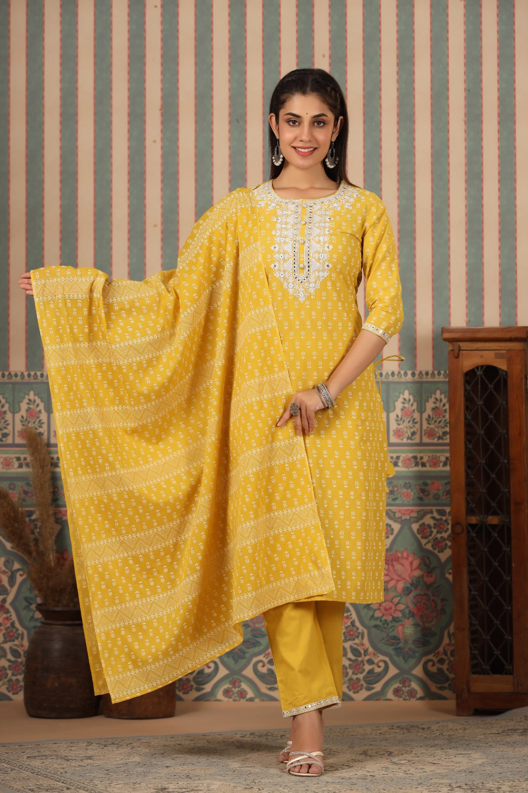 Radhya Sunshine Cotton Suit Set
