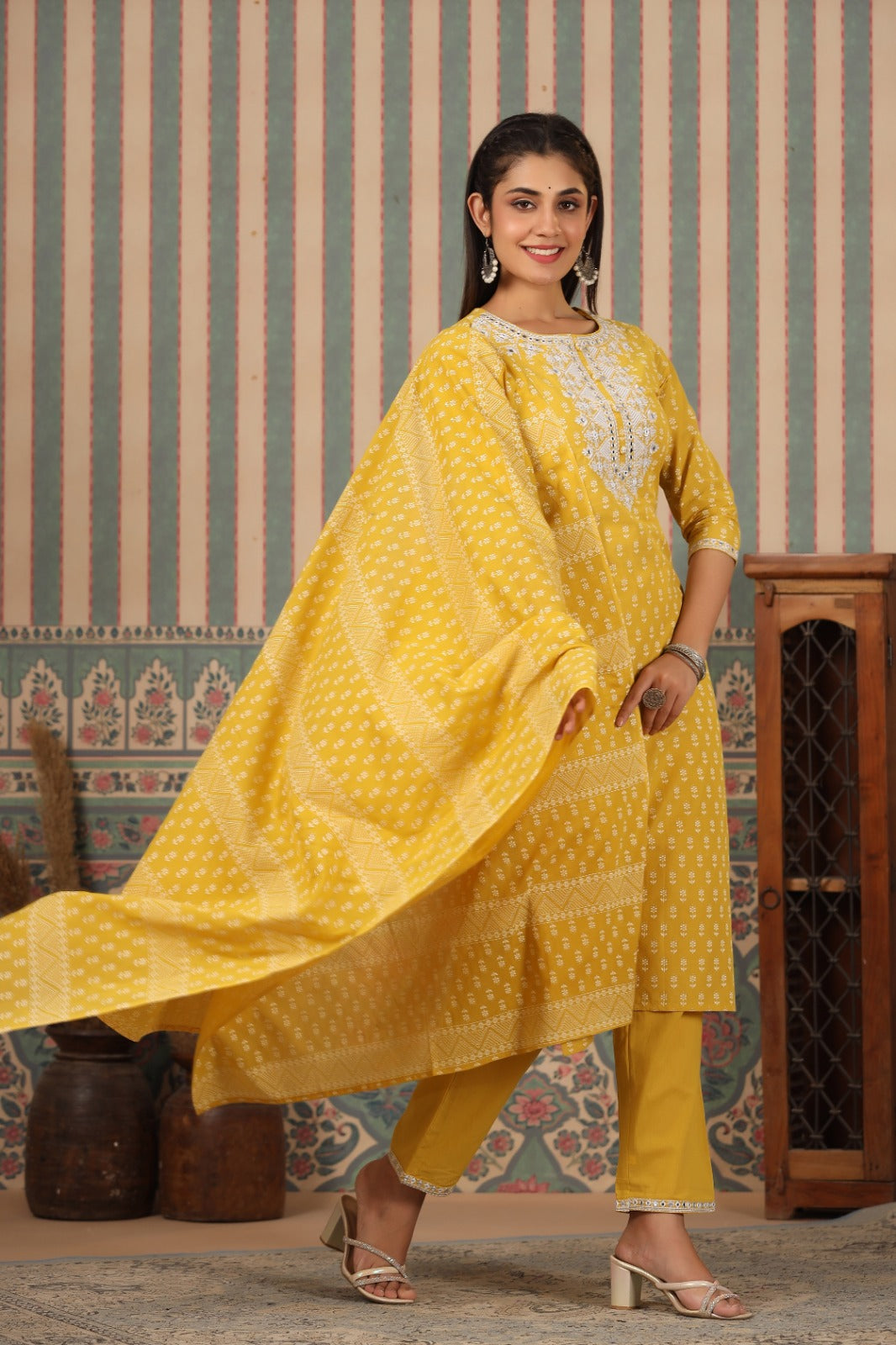 Radhya Sunshine Cotton Suit Set