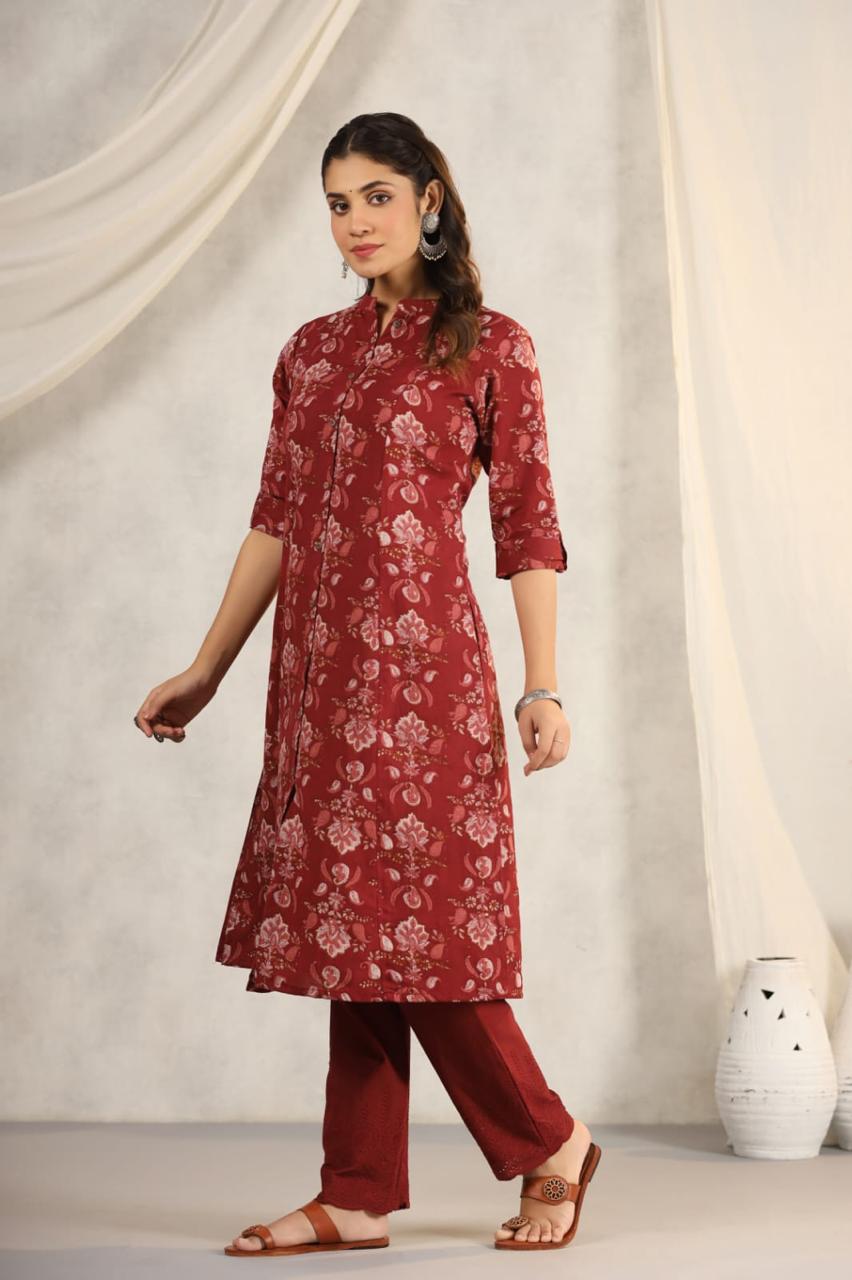 Rachna Jam Printed Cotton Kurta Pant Set