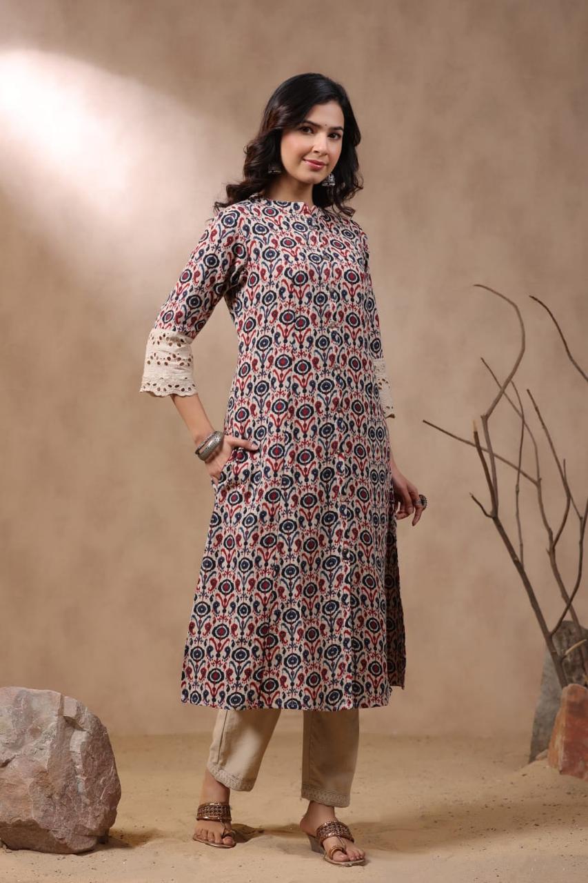 Rachna Vibe Printed Cotton Kurta Pant Set