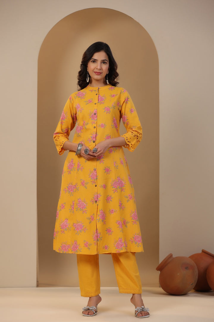 Rachna Sunshine Printed CottonKurta Pant Set