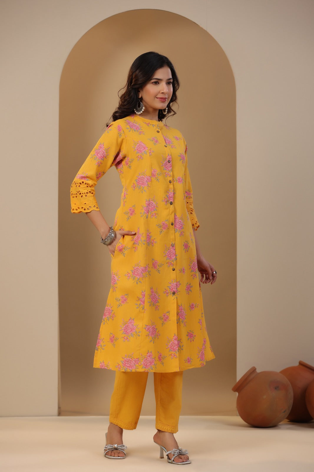 Rachna Sunshine Printed CottonKurta Pant Set