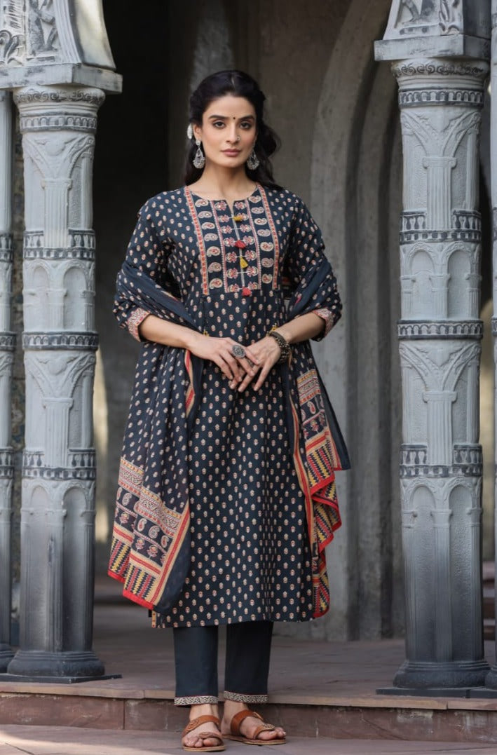 Gunjan Swish Printed Cotton Suit Set