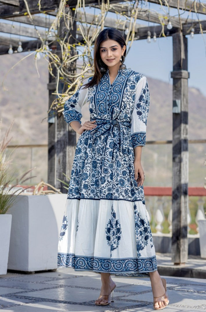 Sam Anokhi French Print Cotton Dress