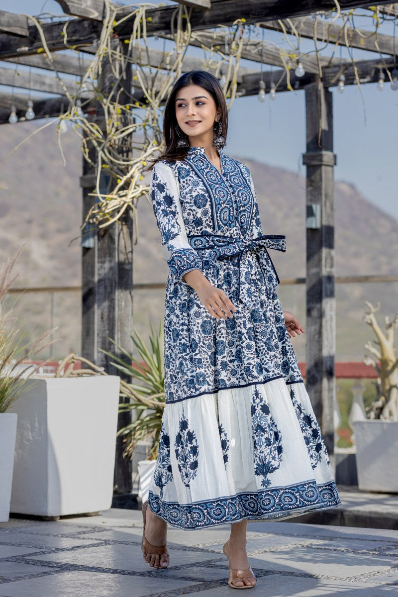 Sam Anokhi French Print Cotton Dress