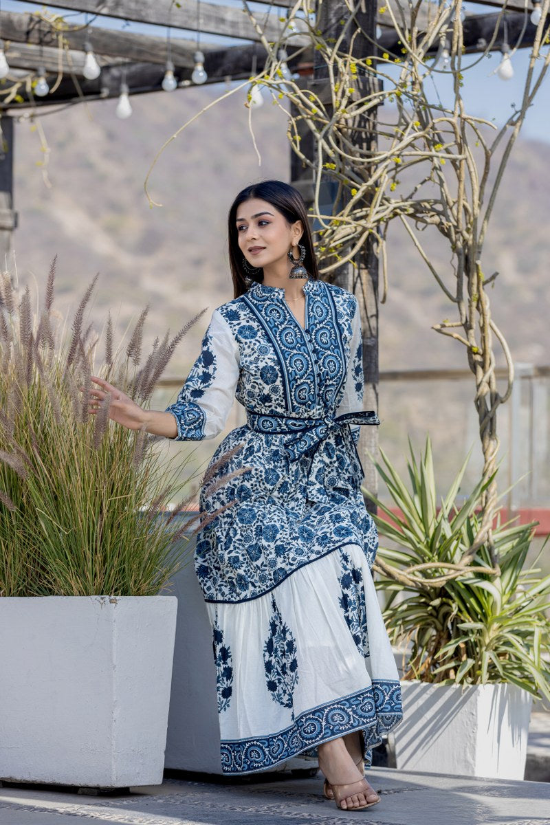 Sam Anokhi French Print Cotton Dress