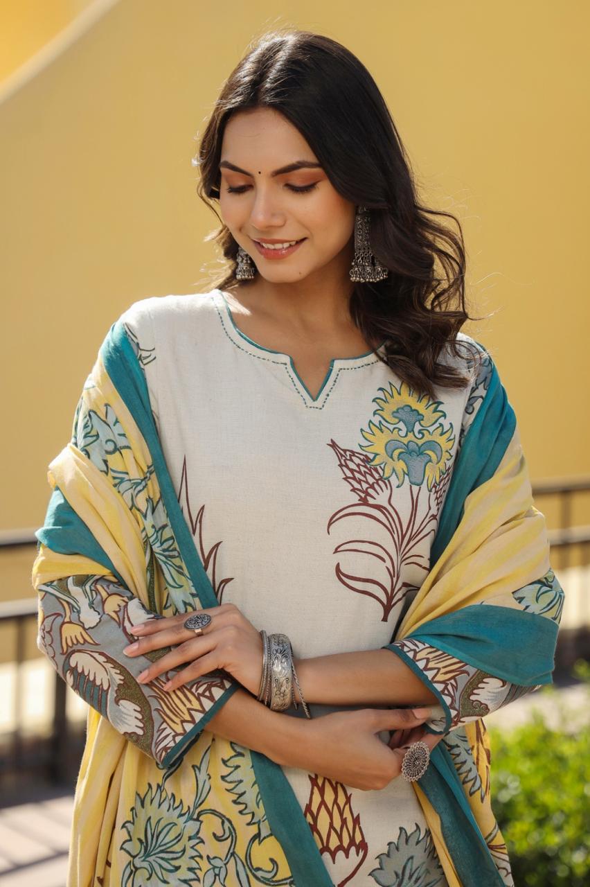 Suman Flaura Print Cotton Suit set