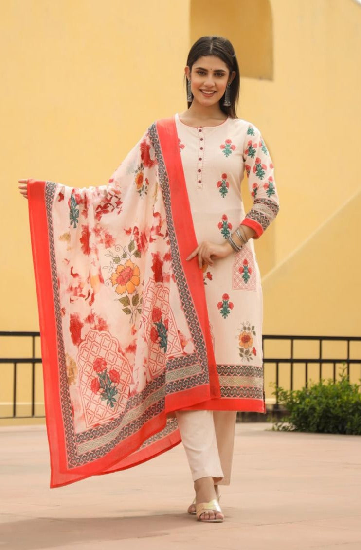 SUMAN ALTA PRINTED COTTON SUIT SET