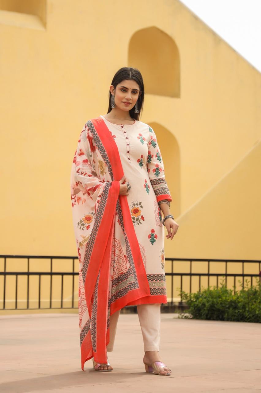 SUMAN ALTA PRINTED COTTON SUIT SET