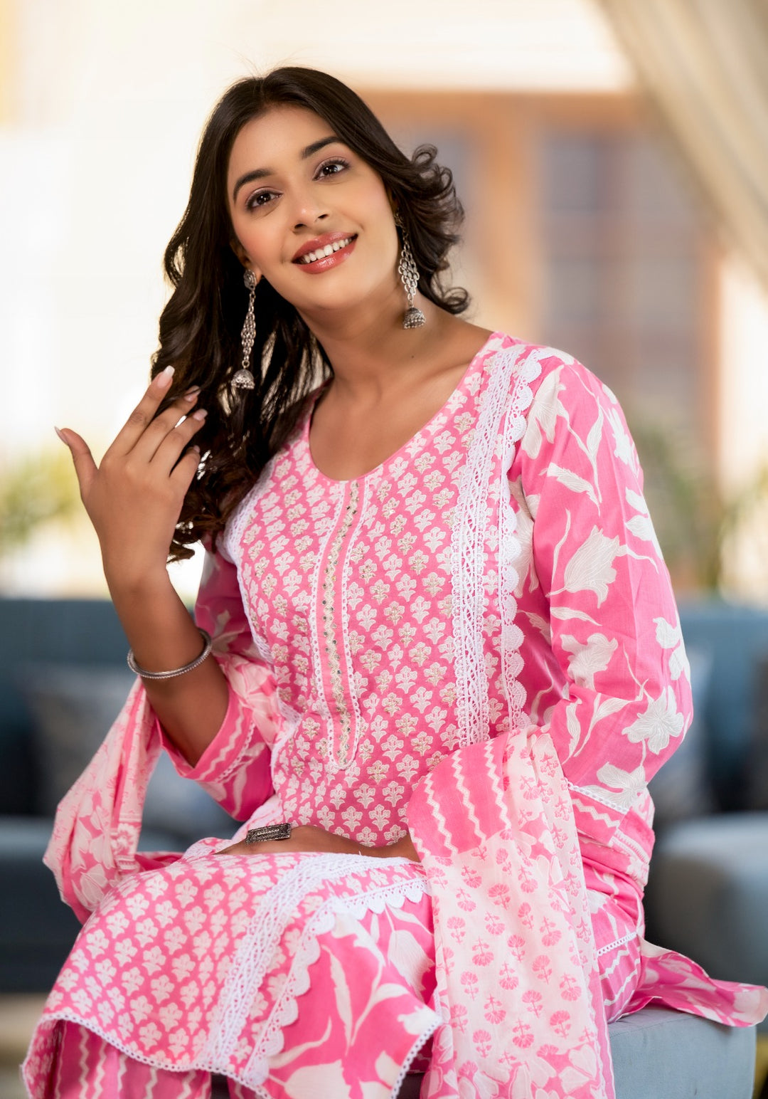 Arpita Flamingo Cotton Suit Set