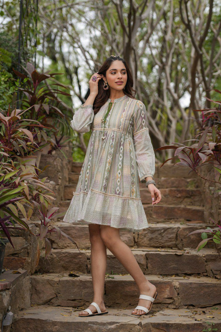 Jasheela Fern Printed Cotton Dress