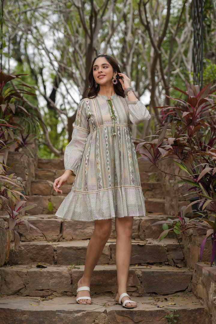 Jasheela Fern Printed Cotton Dress