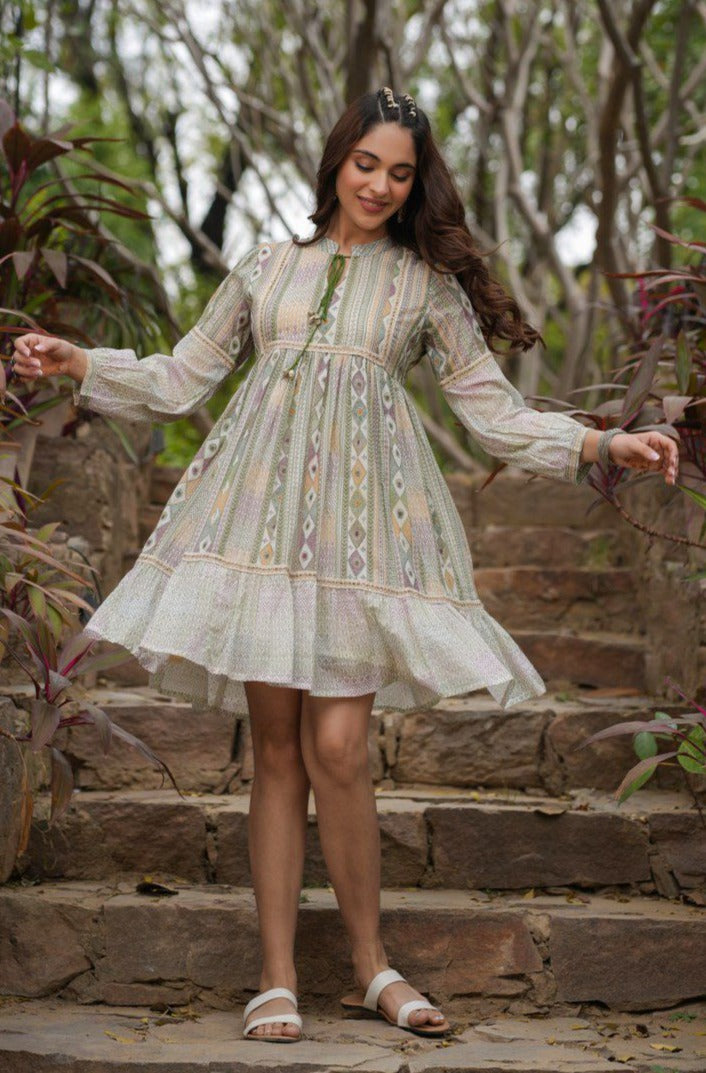 Jasheela Fern Printed Cotton Dress