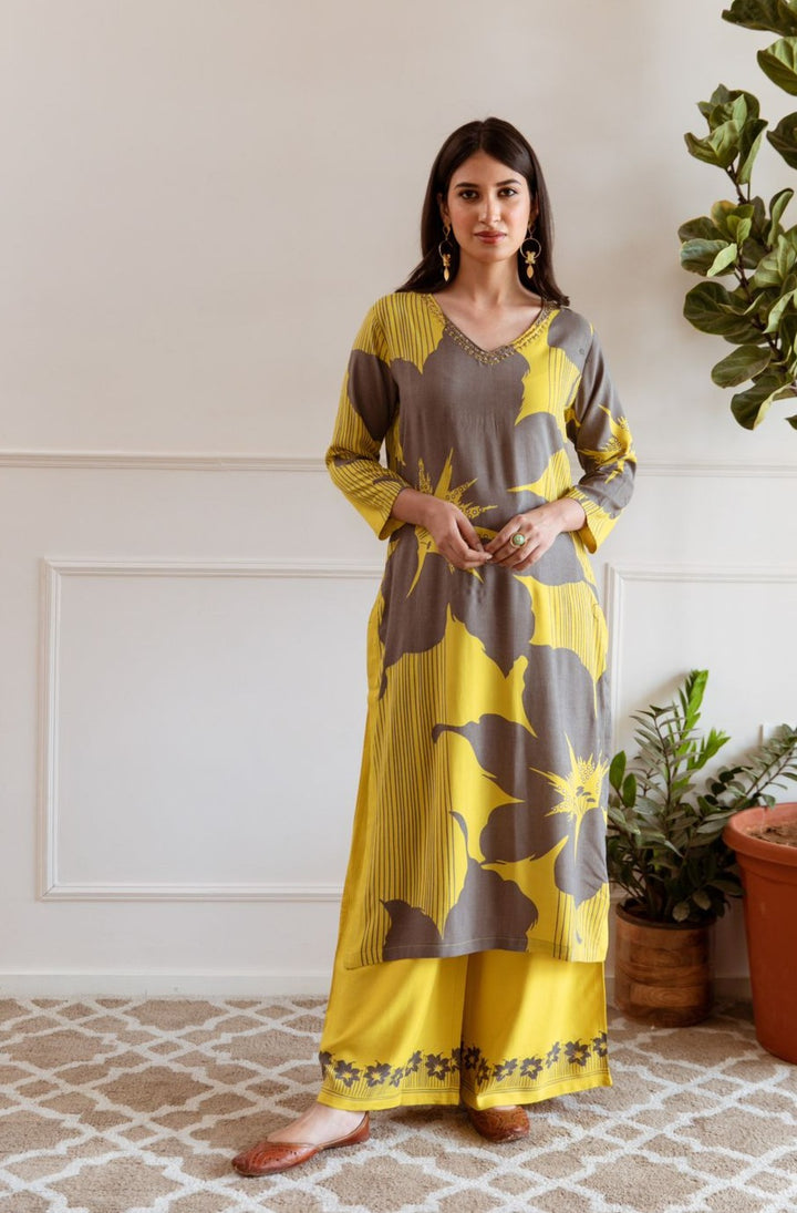 Jagdeep Corn Swish Printed Cotton Kurta Pant Set