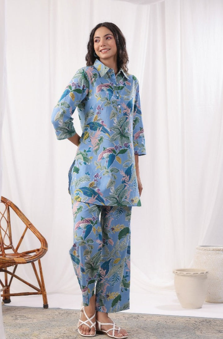 Freya SoftBlue Cotton Co-ord Set