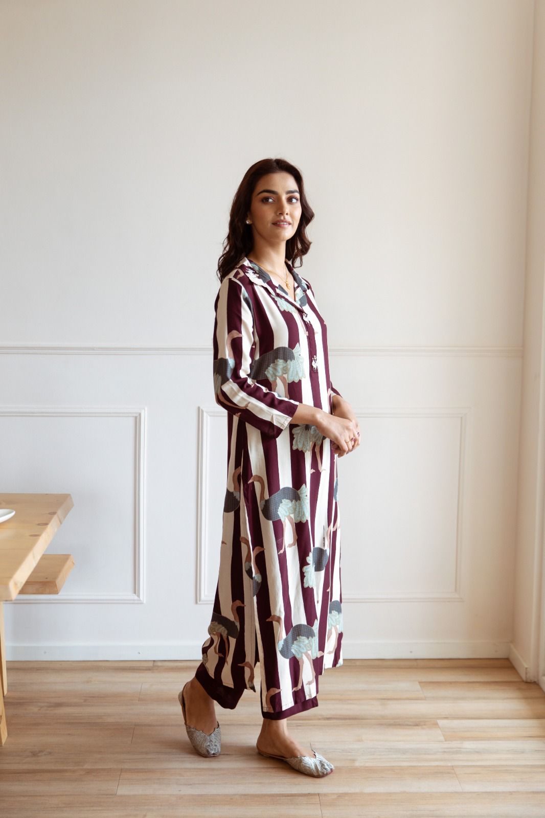 ARUNA JAM STRIPES KURTA PANT SET