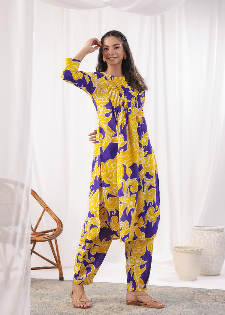 Harshini Purple Printed Co-ord Set