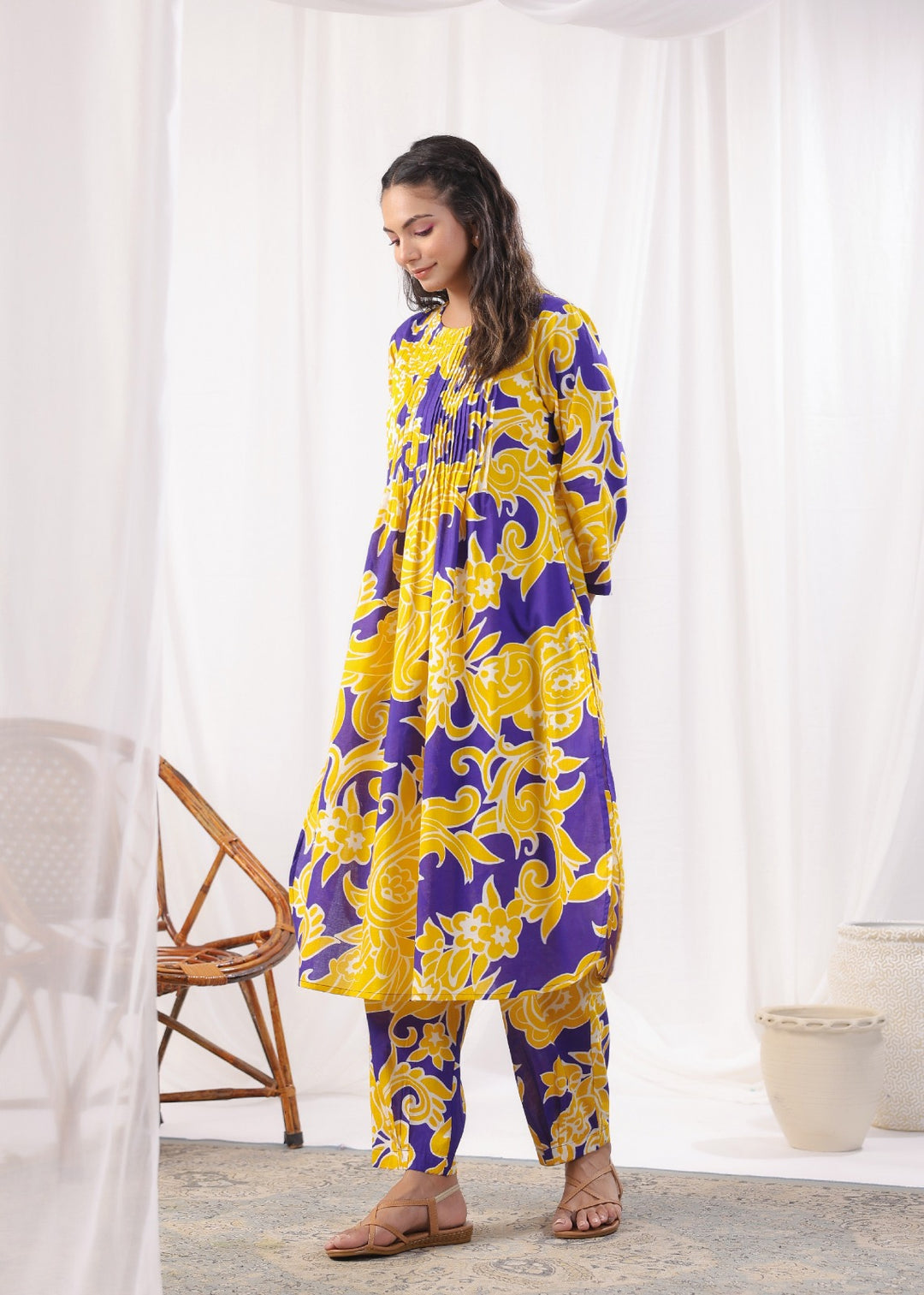 Harshini Purple Printed Co-ord Set