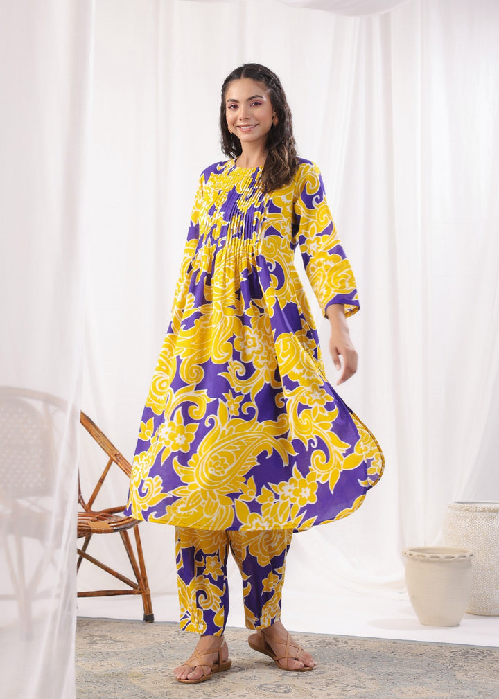 Harshini Purple Printed Co-ord Set