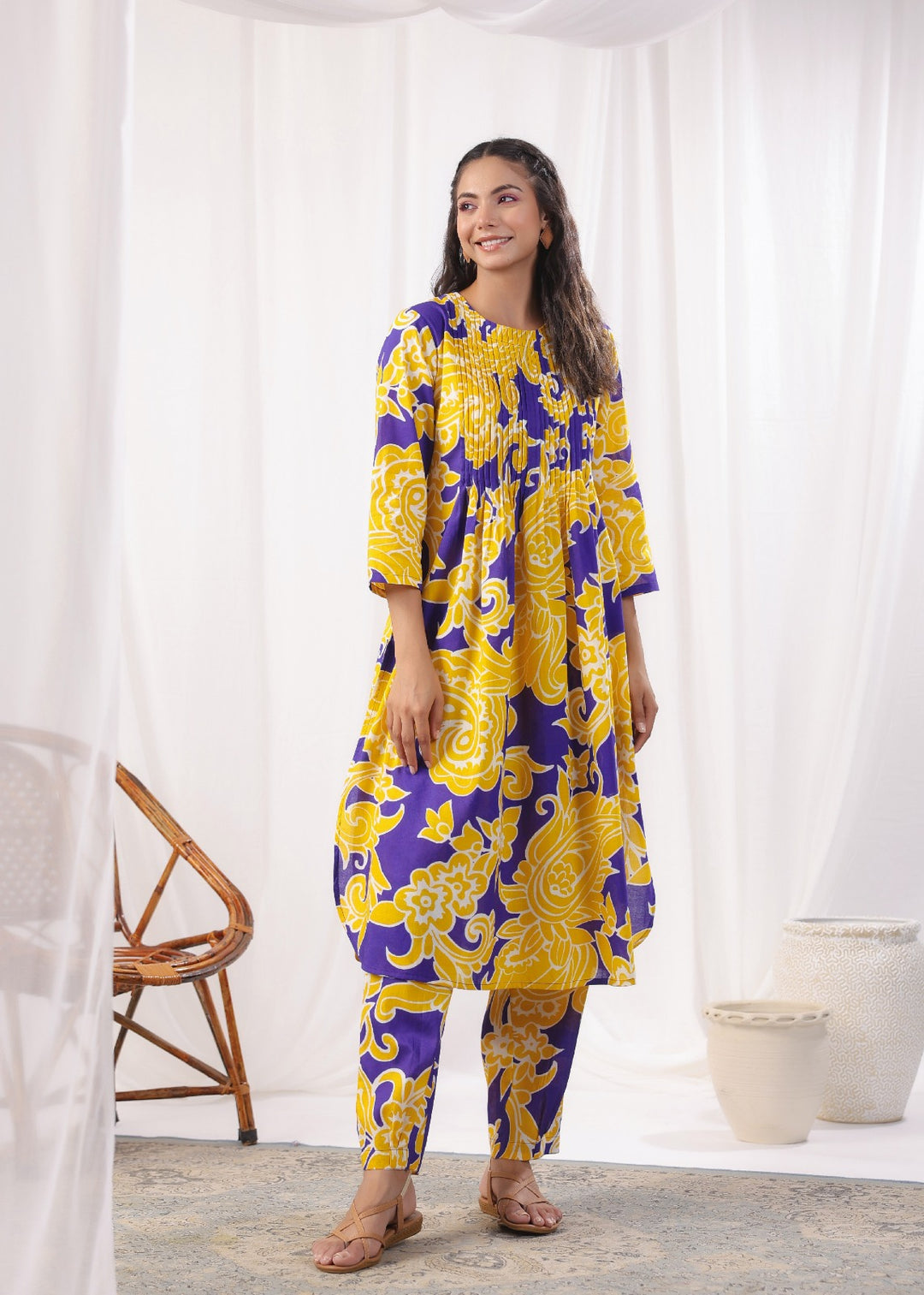 Harshini Purple Printed Co-ord Set