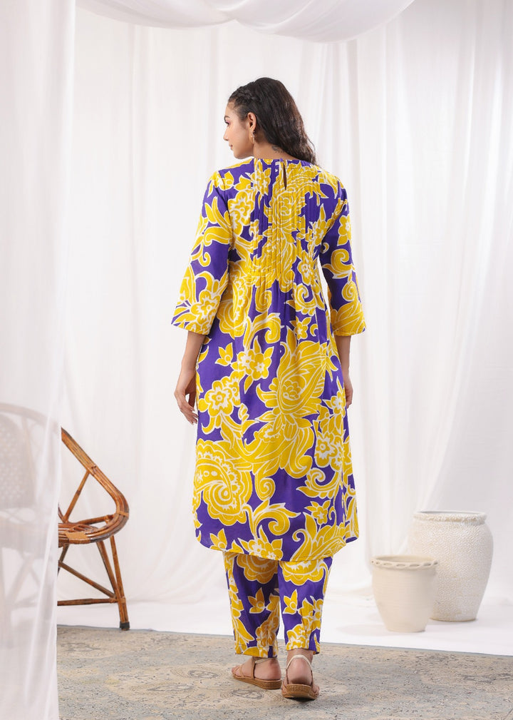 Harshini Purple Printed Co-ord Set