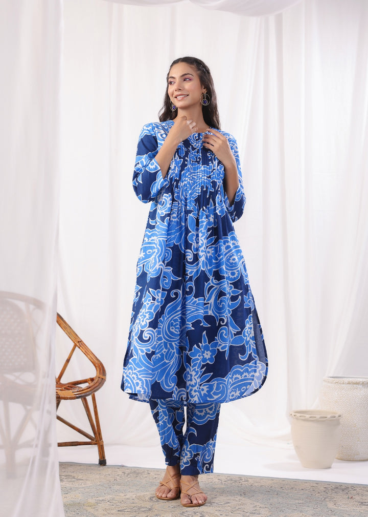 Harshini Sky Printed Cotton Co-ord Set