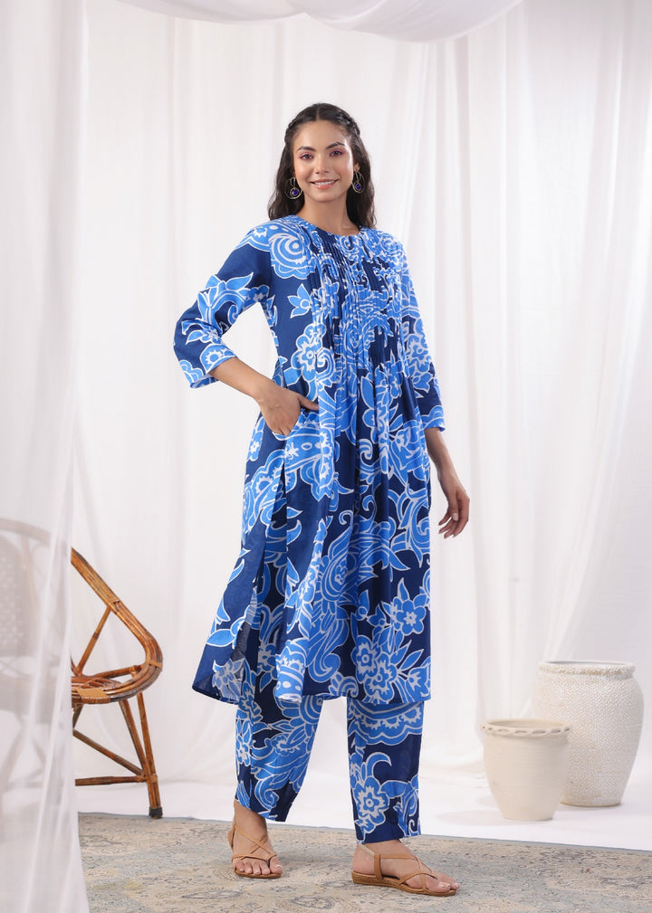 Harshini Sky Printed Cotton Co-ord Set