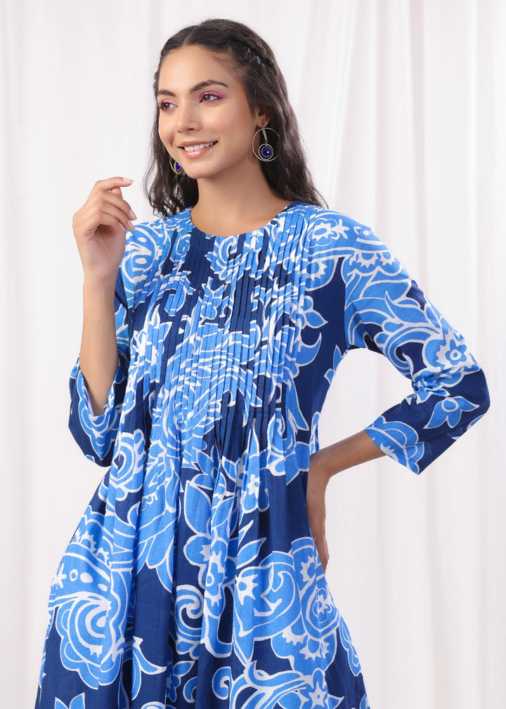 Harshini Sky Printed Cotton Co-ord Set