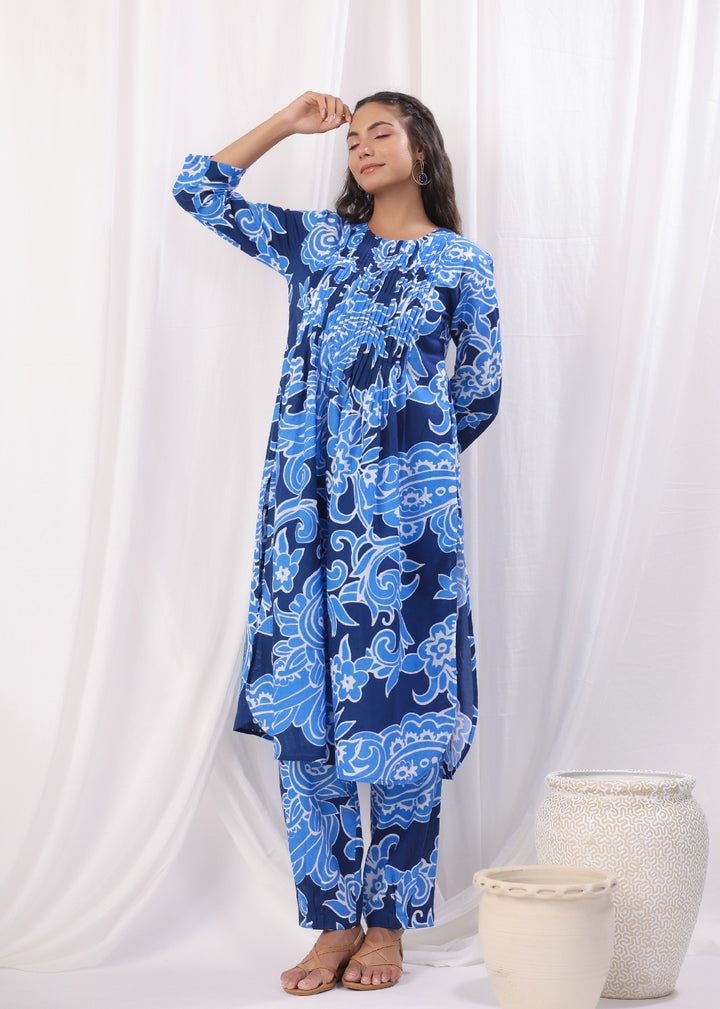 Harshini Sky Printed Cotton Co-ord Set