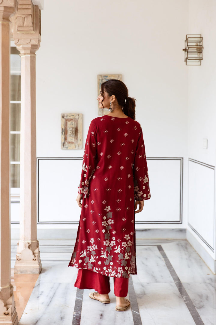 Shimoni cardinal Printed Kurta Pant Set