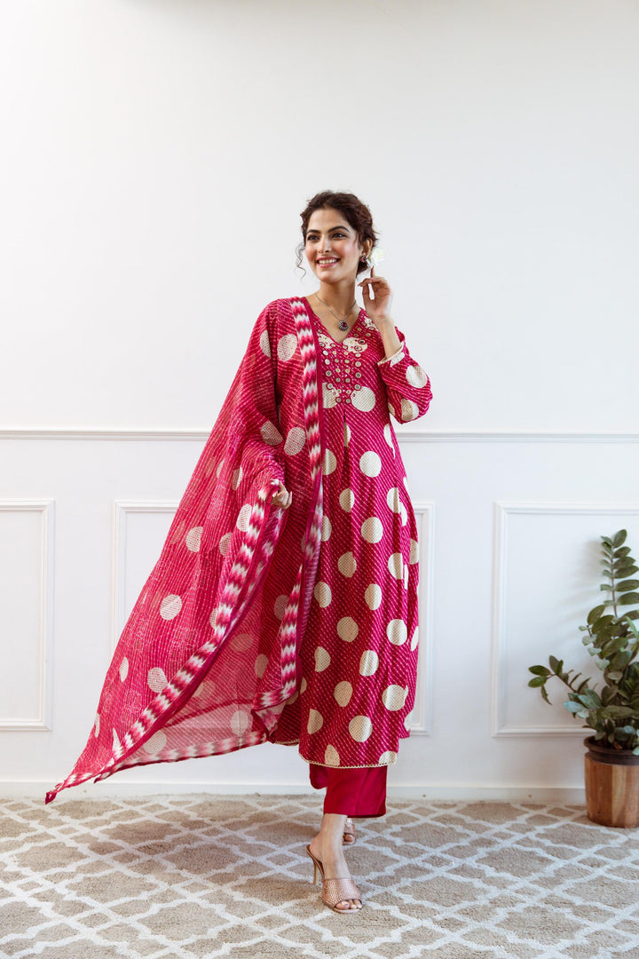 Navdha Flamingo Work Suit set