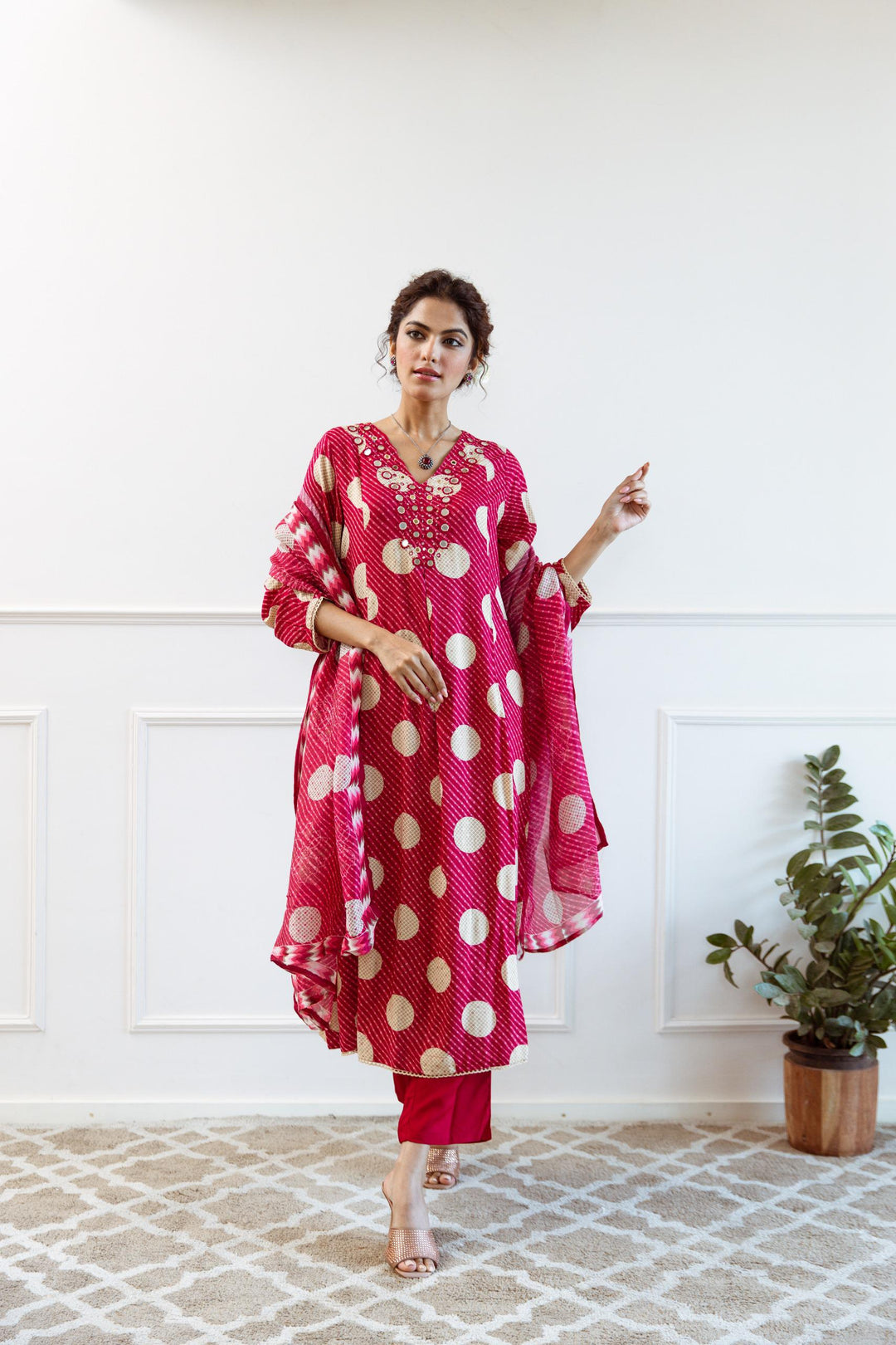 Navdha Flamingo Work Suit set