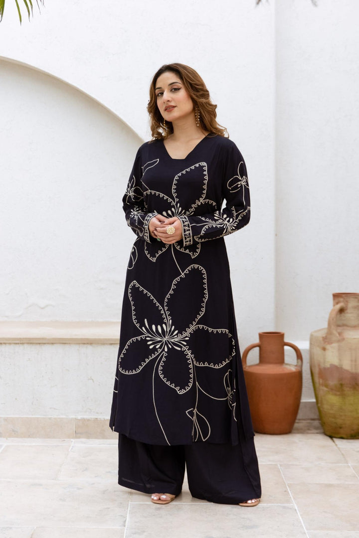 Siya Carbon Printed Kurta Pant Set