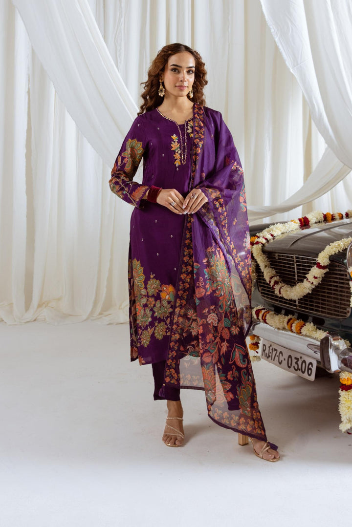 Samiksha Mulberry Premium Digital Print Muslin Suit Set